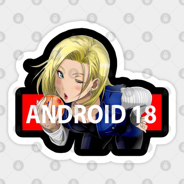 ANDROID 18 - BEST Sticker by artdrawingshop